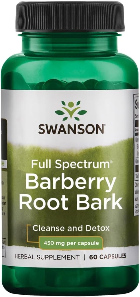 Swanson Full Spectrum Barberry Root Bark 450mg 60 cápsulas