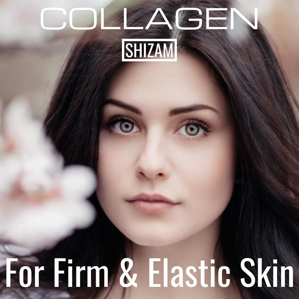 SHIZAM Hidrolyzed Bovine Collagen Biotin Gummies with Multi-Vitamin C, E & Zinc for Hair Growth-Loss and Strong Nail. Alternativa para gotas líquidas, pills & Keratin Shampoo para mujeres