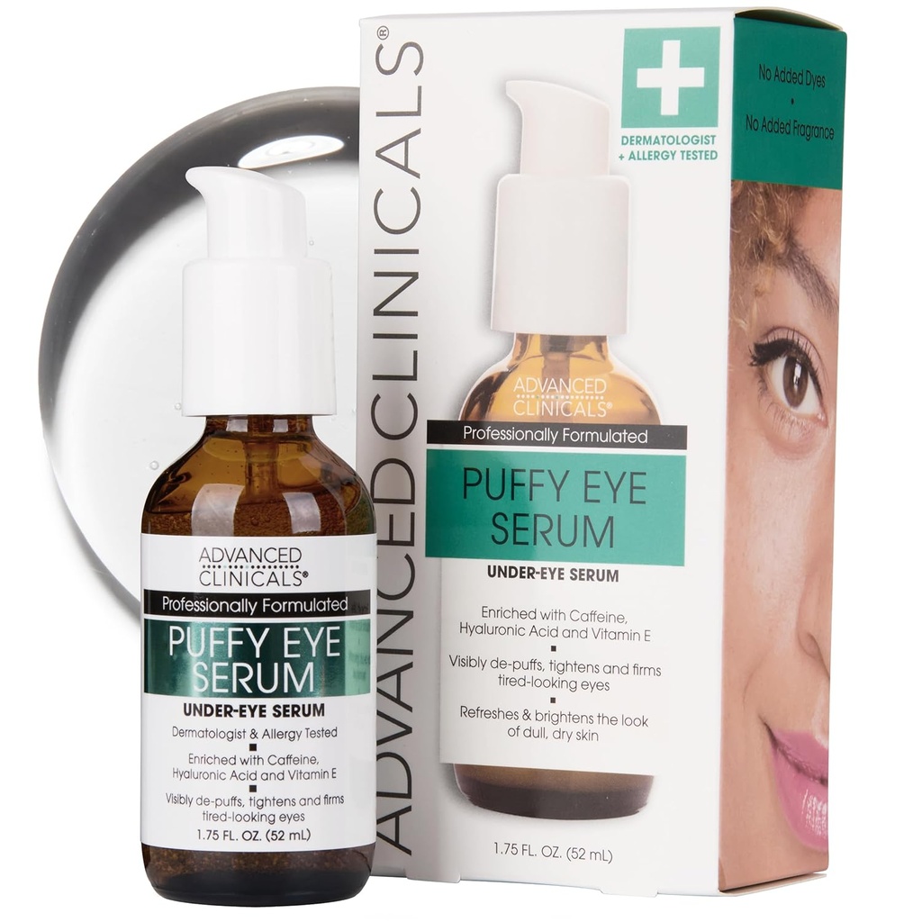 Clínicas avanzadas Ojo hinchado bajo ojo suero ← Visible Anti envejecimiento brillante vitamina C + suero cafeína ayuda a mejorar la mirada de la pureza, líneas finas, círculos oscuros, " Tono de piel desigual, 1,75 Fl Oz