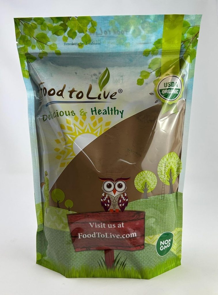 Comida para vivir Polvo de Setas de Chaga Orgánica, 2,5 libras – Todos los Superalimentos Naturales Veganos para la Inmunidad y el Bienestar Holístico. Rico en Antioxidantes y Nutrient-Packed. No OGM. 100% puro. Kosher