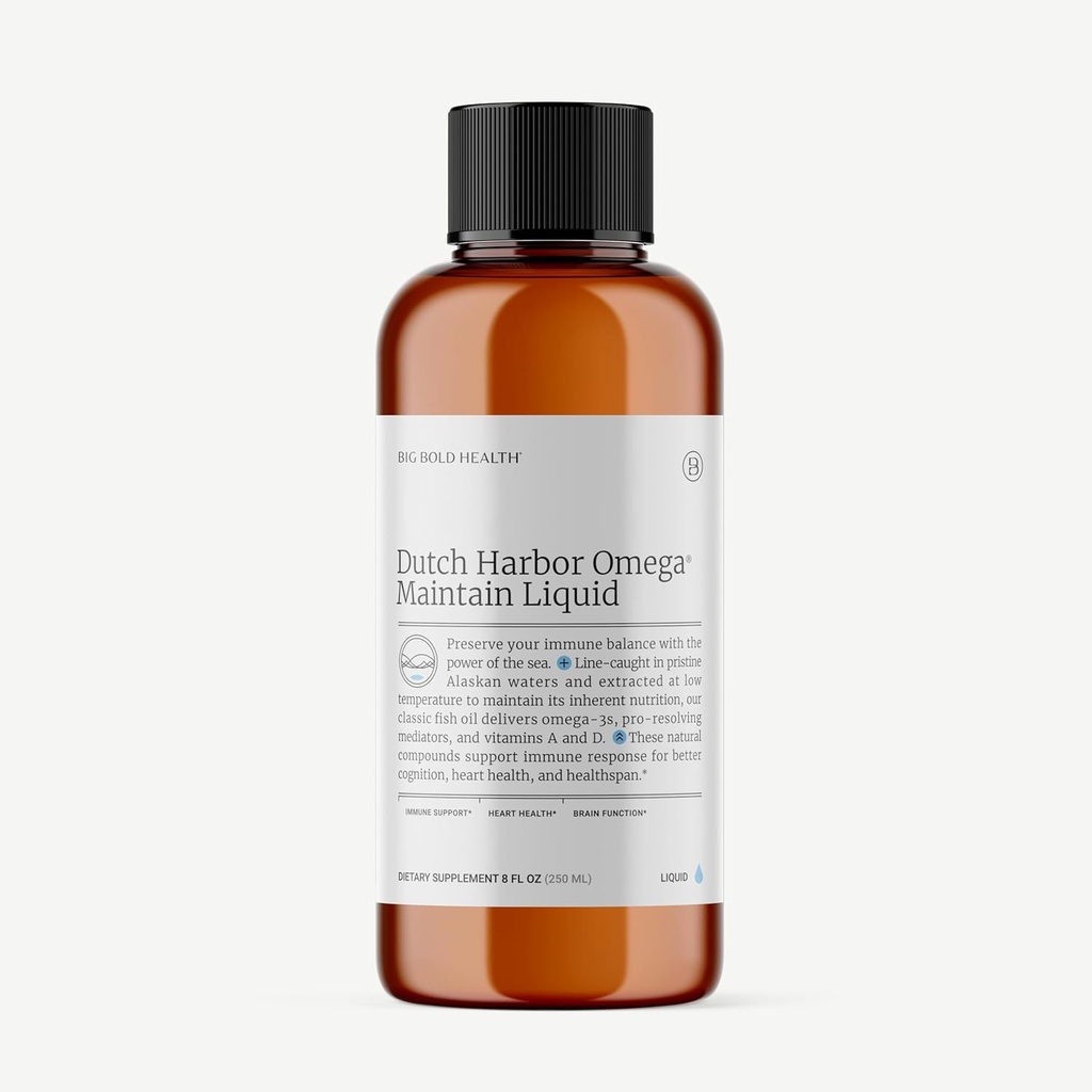 2 Month Supply - Dutch Harbor OmegaTM Silencio 8 oz., 50 Servings, Natural Lemon Flavor ¦ Wild Alaskan Cod Liver Fish Oil  Incluye ácidos grasos Omega-3 con DPA, DHA, &amp; EPA