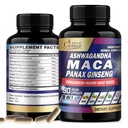 Organic Cadane Maca Root, Ashwagandha, Panax Ginseng Suplemento - 90 cápsulas 3 meses con Fenugreek, Tongkat Ali &amp; Más - Apoyo a la producción de energía &amp; inmunidad