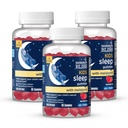 Mami's Bliss Kids Sleep Gummies with Melatonin, Support Your Natural Sleep Process, Age 3 Years to Adults, Strawberry Flavor, 1G of Sugar, 60 Gummies (Pack of 3)