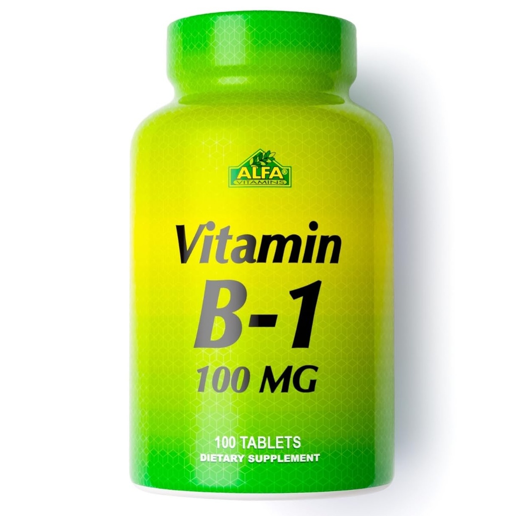 ALFA VITAMINS Vitamina B-1 100 Mg 100 Tablets. Thiamine