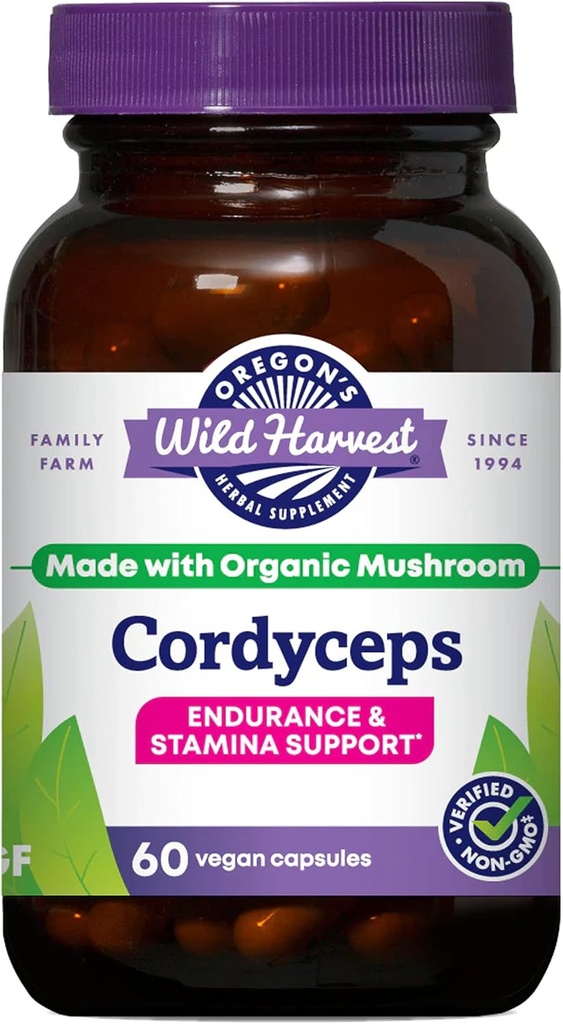 Cordyceps de cosecha silvestre de Oregon Mushroom orgánico Herbal Suplemento (Freeze-Dried)