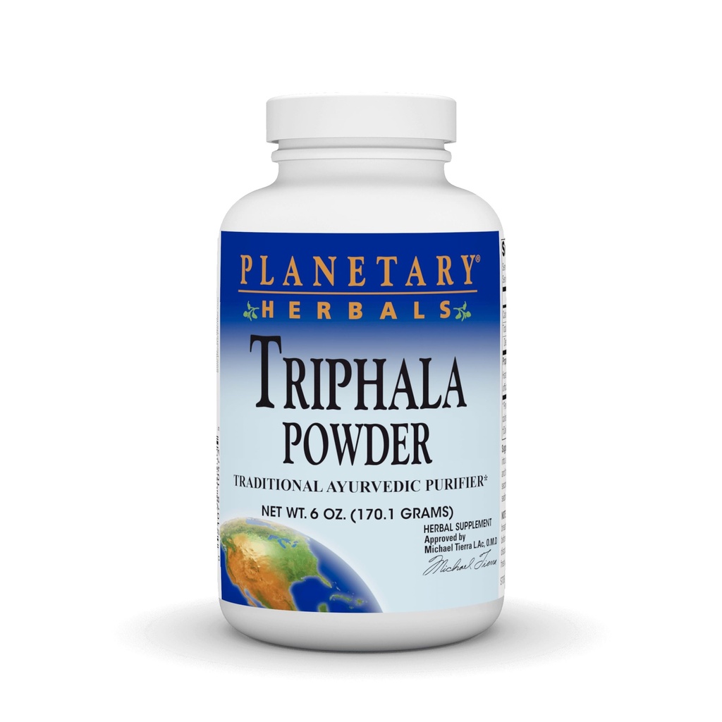 Herbals planetarios Triphala Polvo Limpiador Interno, 6 onzas