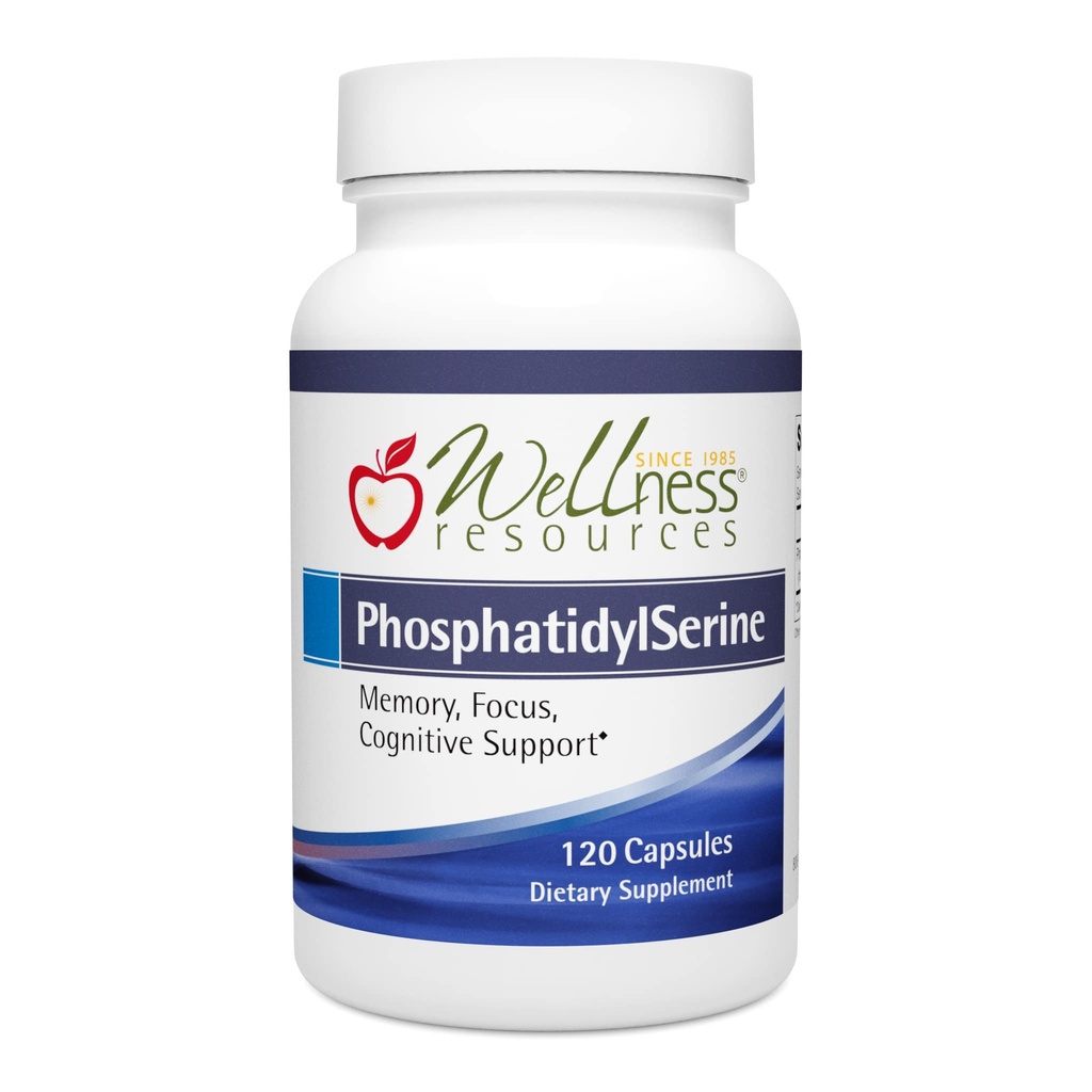 Wellness Resources PhosphatidylSerine Fuente de girasol libre de soja (100mg, 120 capsules) Non-GMO, Vegan ...