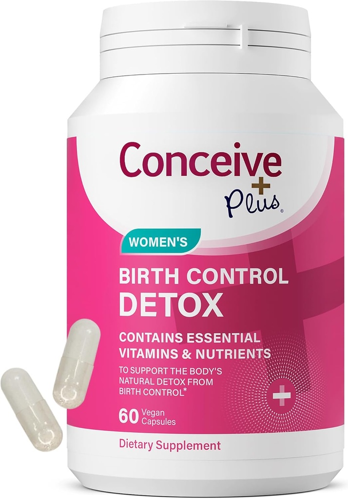 CONCEIVE PLUS Suplemento de Detox de Control de Nacimientos - Vitaminas Prenatales Mejores para Mujeres - Apoyo Saldo hormonal " Salud Ovárica - Esencial para las mujeres que intentan concebir - Suplementos dietéticos - 60 cápsulas