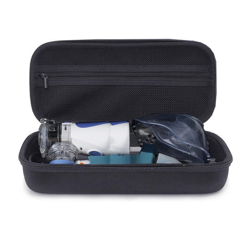 Carrying Case Travel Organize Bag for Asthma Inhaler, Inhaler Spacer for Kids and Adults, Masks, Inhaler Holder Asthma, Portable Handheld Nebulizer Machine, Pocket Fits Allergy Meds