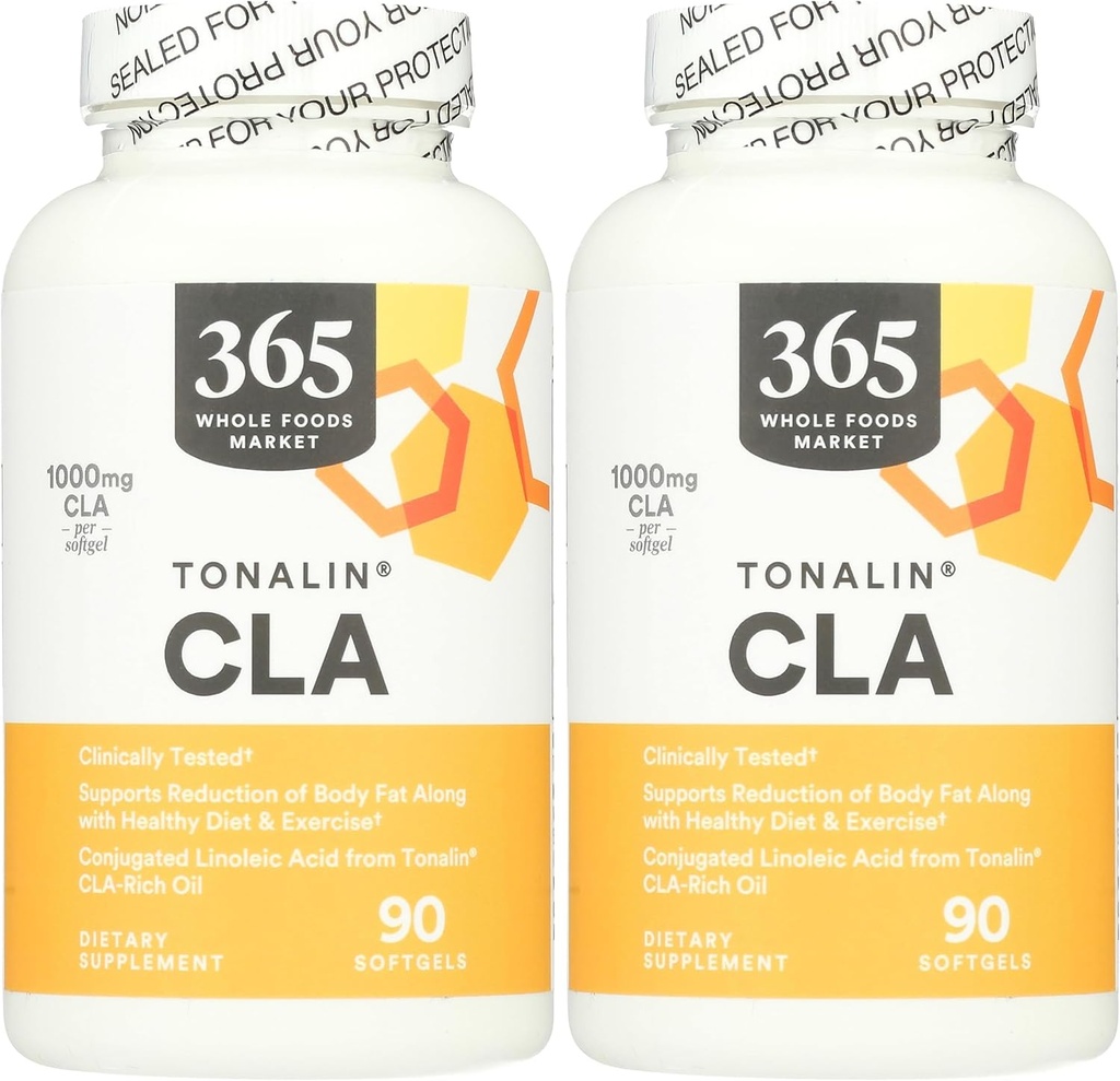365 por Whole Foods Market, Tonalin Cla 1300Mg, 90 Softgels (Pack of 2)