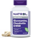 Natrol Glucosamina, Condroitina y MSM, Suplemento dietético, Suplemento Conjunto de Salud para Adultos, 150 Tabletas, hasta un suministro de 50 días