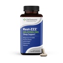 LifeSeasons Rest-ZZZ Melatonin Gratis - Apoyo al sueño Suplemento - Calmas Nervous System - Eases Restlessness & Nerve-Related Sleeplessness - Magnesium GABA &amp; Chamomile - 60 cápsulas