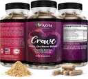 Crave – Booster de Deseo de Mujeres con Maca, Ashwagandha & L-Theanine – Energía Natural, Mood & Hormone Balance Support – 60 cápsulas Vegan