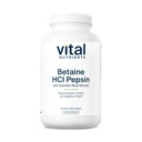 Vital Nutrients Betaine HCL Pepsin with Gentian Root Extract ¦ Digestive Enzyme Formula to Support Protein Digestion and Nutrient Absorption* TEN Gluten, Dairy, Soy Free TEN 225 Capsules