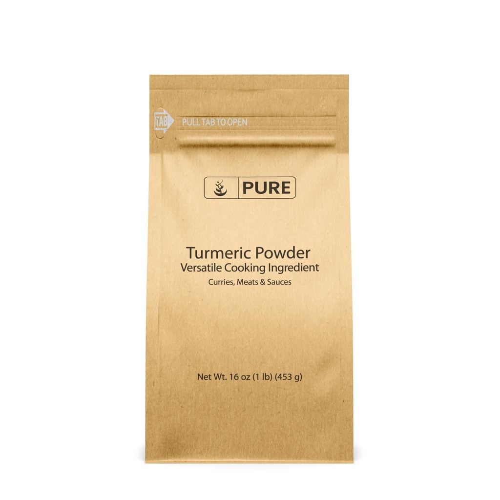 Ingredientes originales puros Polvo tormérico (1 lb), Grado de alimentos, natural, sabor picante, curry, arroz, ecológico