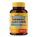 Sandhu Herbals Orgánica Turmeric Curcumin 120 Capsules con Bioperine Black Pepper Extracto Suplemento Silencio 1500mg con 95% Curcuminoides Silencio Immune Support