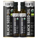 RAWYA Black Seed Oil - Orgánica Frío Presionado Nigella Sativa - Orígen Turco - USDA Orgánica - Suplemento Natural - Black Cumin Seed Oil - Rich Flavor & High Concentration - 250ml Glass Bottle - 2 Pack