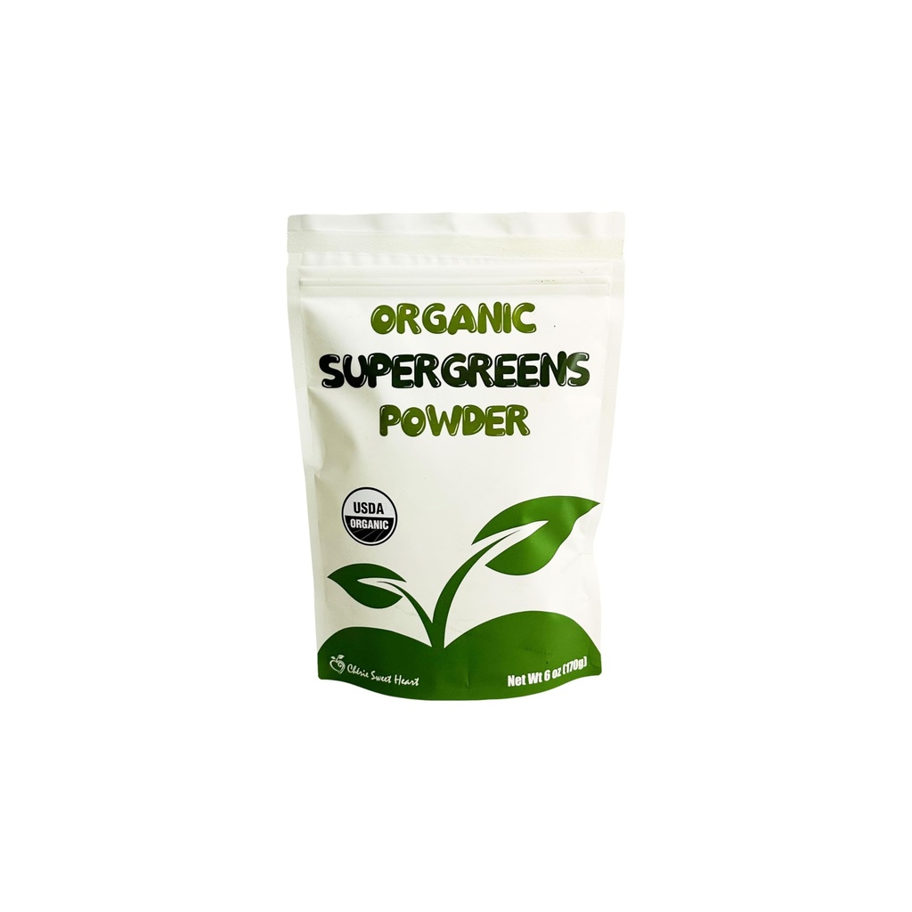 Cherie Sweet Heart Supergreens Powder - Green Superfood - Organic Greens Powder Super Greens - Smoothie Powder - Superfood Powder - Powder - 6 oz Super Greens Powder - 34 Servings