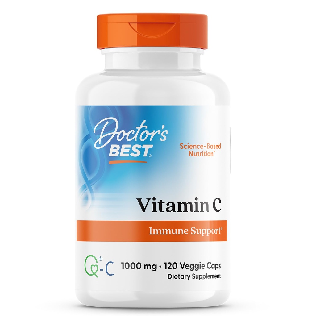 Mejor suplemento de vitamina C 1000mg para hombres y mujeres - Vitamina Vegana C cápsulas como ácido Q-C ascórbico, Immune Health Support for Adults, Non GMO, Gluten Free, Soy Free - 120 Veg Caps