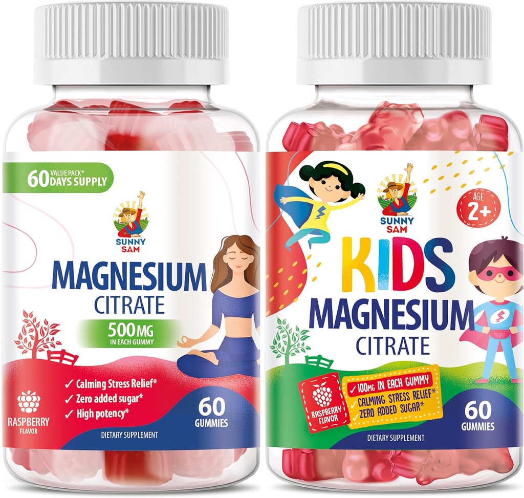 SUNNY SAM Magnesium Gummies para niños & adultos