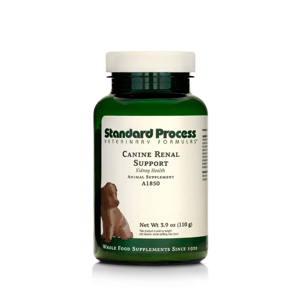 Standard Process Canine Renal Support - Suplemento para perros para el riñón, el hígado y la salud del corazón - Suplemento animal para la salud de su perro - 3,9 oz (70 servicios)