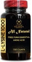 L-LYSINE 1000 mg Free Form Amino Acid Essential - Lysine Supplement Supports Healthy Lip and Oral Tissue Immune Support Supplement, Pure Grade Amino Acid, Collagen Formation - 1 Bottle 100 Counts