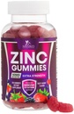Zinc Gummies 50mg - Bone Skin &amp; Immune Support Health Gummy & Premium Antioxidant Chewable for Adults - High Absorption Vegan, Gluten Free Zinc Supplements Vitamina - Tasty Berry Flavor - 120 Gummies