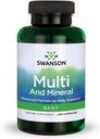 Swanson Multi y Mineral Daily Men's Women's Multivitamin Multimineral Health Suplemento 250 cápsulas (Caps)