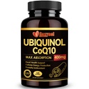 Ubiquinol CoQ10 400mg Softgels con vitamina E &amp; Omega-3, Max-Absorption Coenzyme Q10, potente antioxidante, soporta la salud del corazón &amp; producción de energía, 120 Conteo, No GMO
