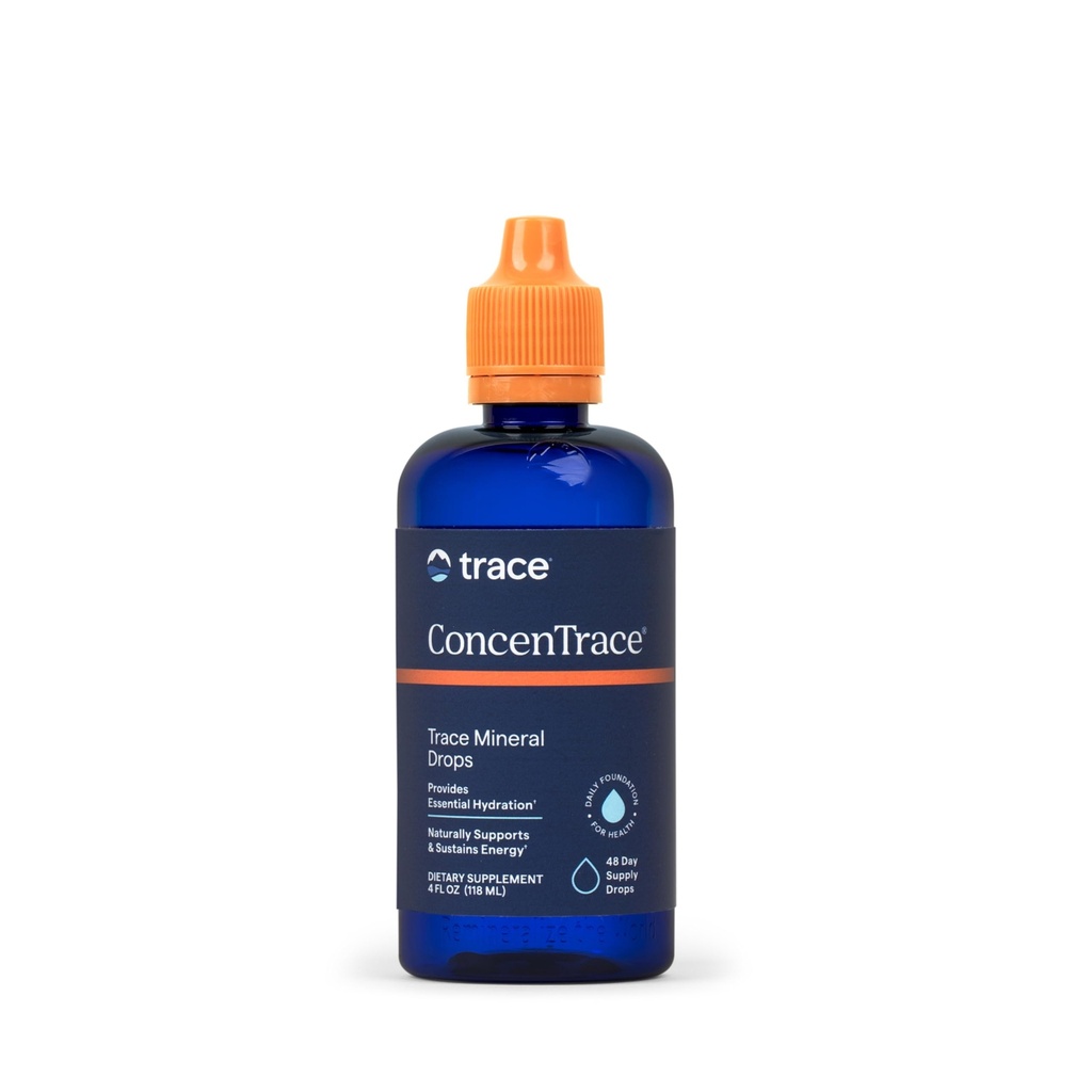 Trace Minerals ConcenTrace Trace Mineral Drops - Suplemento líquido para bonificación &amp; Soporte Conjunto - Ayudas Hidratación " Restauración electrolítica - Unflavored-Original, 4 fl oz (48 Servimientos)