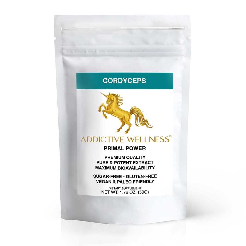 Cordyceps de Wellness Adictivo CS-4 Extract Powder - Pure " Potent for Energy and Endurance, 1 Packet