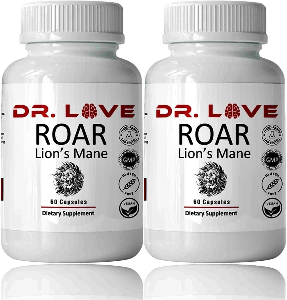 DR Loves Roar Lions Mane Suplemento, 60 cápsulas (2)