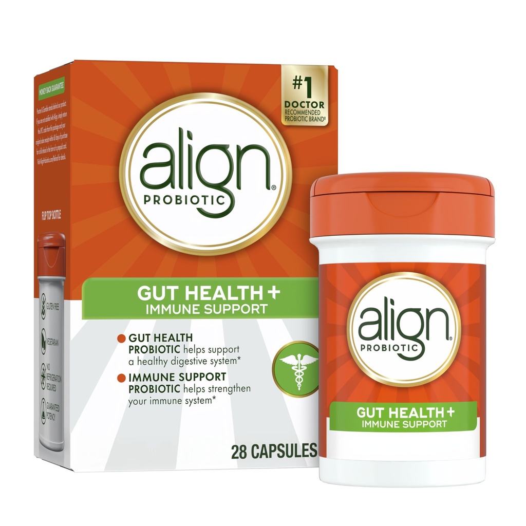Align Gut Health &amp; Immunity Probiotic, Daily Digestive Support for Women and Men, Helps Support Immune and Digestive Health, 28 Capsules