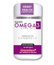 Nano Omega 3 Suplemento para Mujeres y Hombres – Fish Oil Softgels con Nanotecnología – High Potency EPA DHA Capsules – No Aftertaste – Fácil de Tragar – 60 Conde Bottle