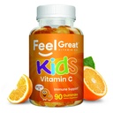 Kids Vitamin C Gummies Chewable for Immune Defense ← Plant-Based, Gluten Free ← Vegan tención 250 mg per Serving  90 Gummies peru Vitaminas para niños por Feel Great Vitamin Co.