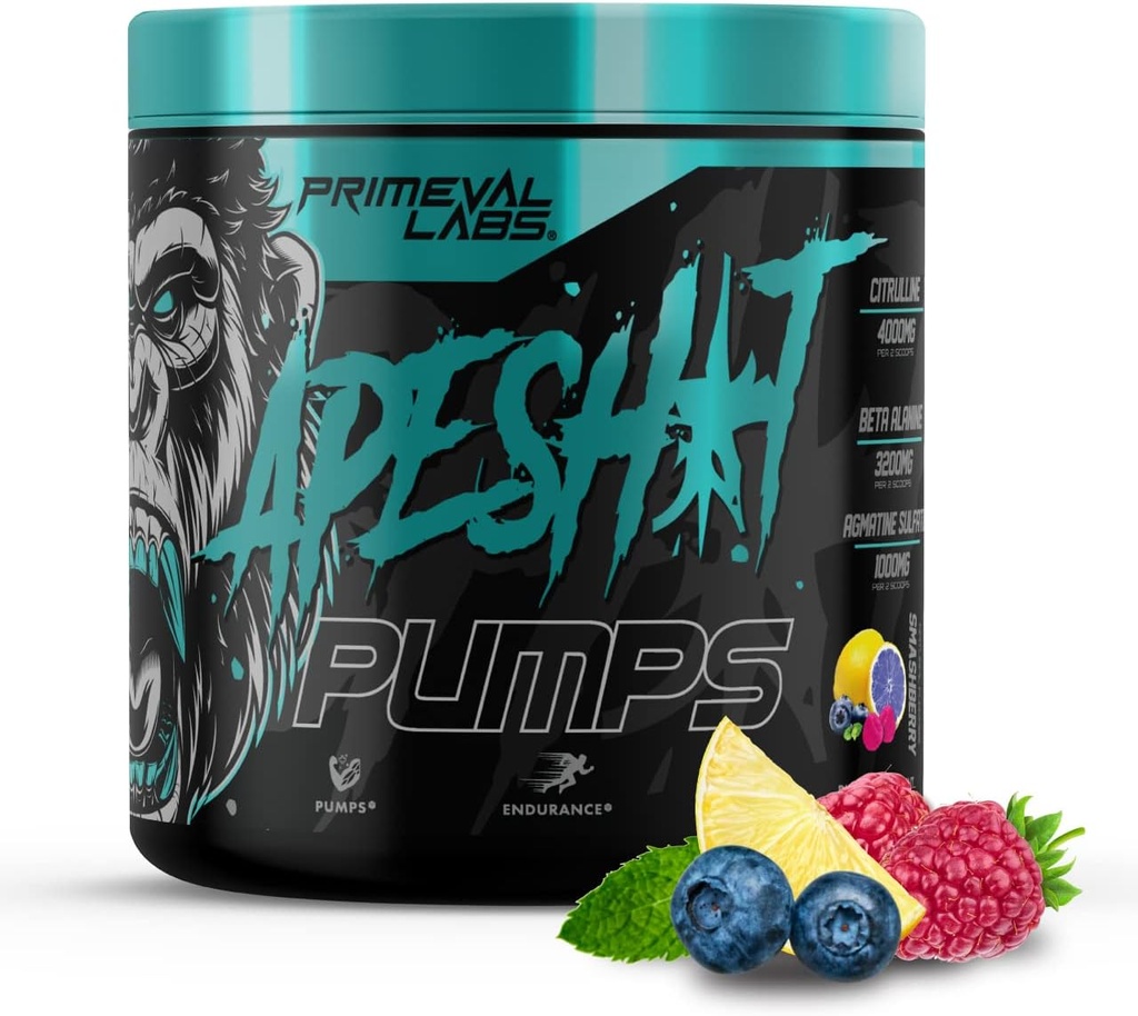 Bombas PreWorkout Powder para Hombres y Mujeres 40 Serving, Smashberry ← Caffeine Free ← Bomba Nitric Oxide Pre Workout Energy Drink, Bombas intensas, Fuerza, Beta Alanine, L Citrulline