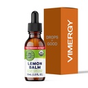 Vimergy Organic Lemon Balm Tincture Herbal Suplemento – 175 mg de 10:1 Lemon Balm Extract per Serving, se puede utilizar en Té - USDA Certified Organic, Non-GMO, Alcohol-Free – 30 mL (1 mL/Serving)