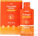 Zooki Super Strength Marine Collagen Liquid Sachets 11,000mg – Great Taste, Sugar Free – Highestrength Marine Collagen Supplements for Women &amp; Men – Skin, Joints & Hair (Mango Peach, 14 Servings)