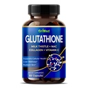 GriMed Glutathione 11,200mg - X10 Power with Milk Thistle, NAC, Collagen, Vitamina C - Cellular Wellness, Radiant Skin - USA Made & Tested (150 Conde (Pack of 1))