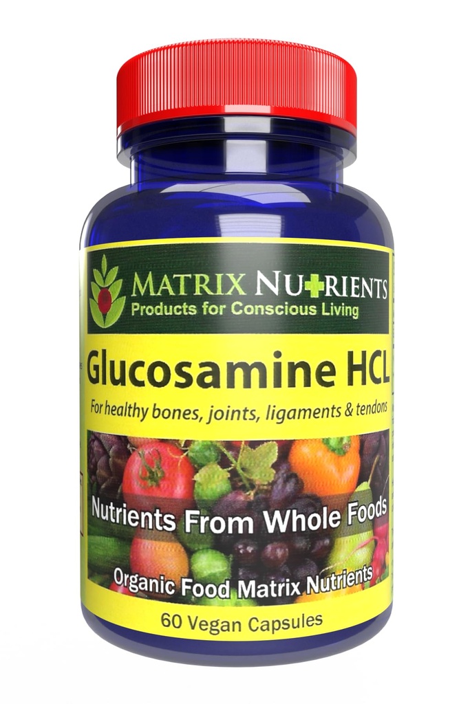 GLUCOSAMINE HCL - Cartilage Builder! Mantener juntas saludables, huesos, ligamentos y tendones. Absorción Tasa de hasta 98% - Cápsulas Veganas (60ct)