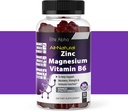 Zinc+Magnesium+ Vitamina B6 Max Strength Gummies - Potent All-Natural Zinc, Magnesium, B6 para Immune Support y Muscle Energy & Recovery