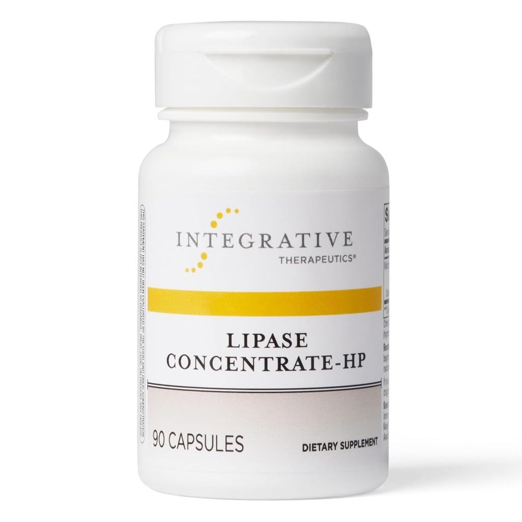 Terapéutica Integrativa Lipase Concentrate-HP - Suplemento enzima para la digestión de grasas - Absorción Nutriente & GI Tract Health Support* - Dairy-Free &amp; Vegan - 90 Conde (45 Servimientos)