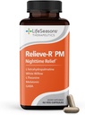 LifeSeasons Relieve-R PM - Eases Nighttime Aches & Discomfort - Relaja los músculos - Calma El Sistema Nervioso - Soporta Ciclos Naturales del Durmiente " Formando No Hábito - 46 cápsulas
