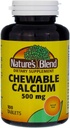 Calcio Chewable Blend de la naturaleza 500 mg, 100 tabletas (Pack de 5)