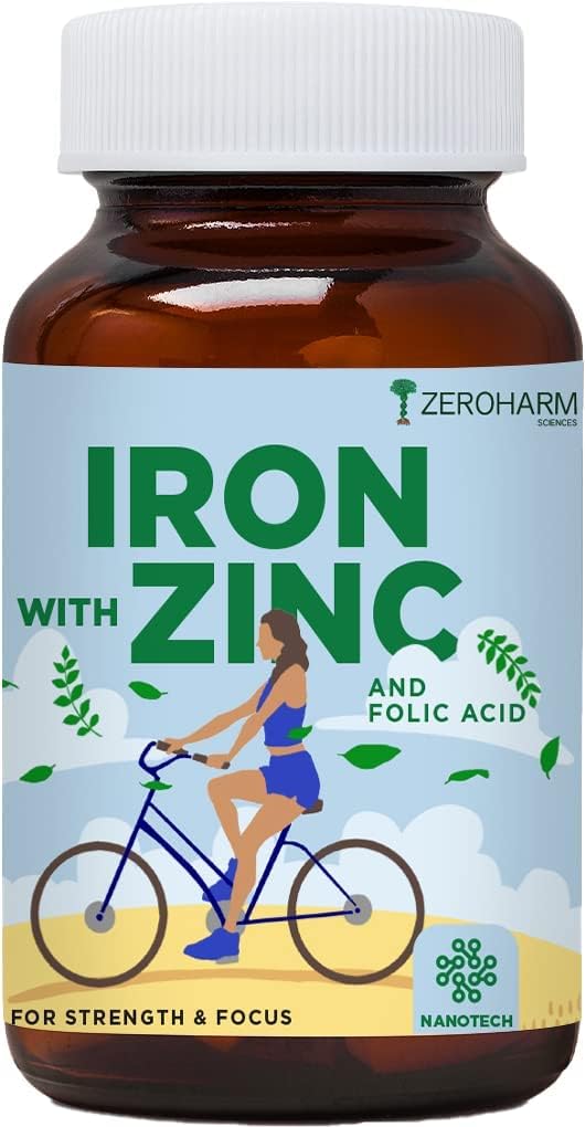 Hierro con zinc y ácido fólico 60 Tabletas