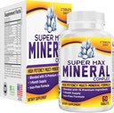 Super-MAX Multimineral Supplement (Iron Free) Multiminerals ← Suplementos Multi Minerales de alta potencia (All-in-1) Minerales Fórmula  durable Mineral Complex ← 1-Month Supply ← 60 Tablets