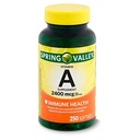Spring Valley Vitamina A Suplemento 2400 mcg- 250 Softgels Pack de 2