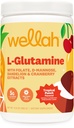 Wellah L-Glutamine Powder Tropical Punch (50 Servings) - 5g L-Glutamine Por Serving, Sweetened with Stevia