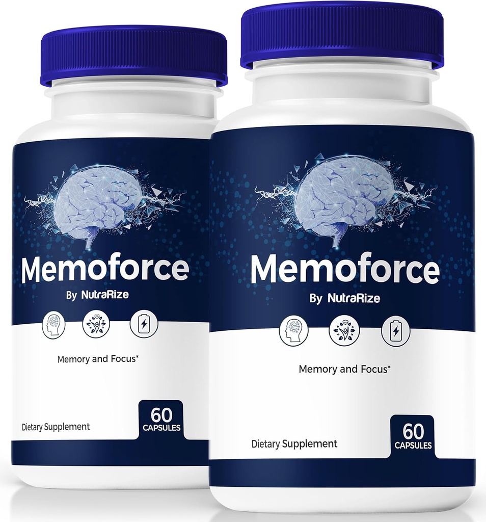 (2 Pack) Memo Píldoras de fuerza, desbloquear todo su potencial con cápsulas de fuerza de memoria - admite memoria, foco " concentración, para la salud y función equilibradas, revisiones oficiales de la fuerza de memoria (120 cápsulas)